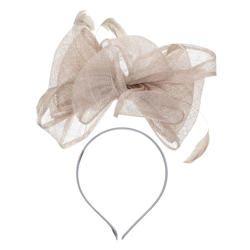 DOITOOL 2st Hochzeitshaarspangen Für Bräute Haarklammern Für Frauen Mesh-oberteile Weiße Fascinator Hochzeit Kopfbedeckungen Für Damen Hut Hochzeitskleid Fräulein Mitglied von DOITOOL