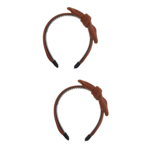 DOITOOL 2St kopfschmuck Bowknot-Haarreifen für Mädchen Bowknot-Haarband Haarbänder für Damenhaar Stirnband Tiara Haarreif mit Schleife Kopfbedeckung für Mädchen gezahnt Geschenk Kind von DOITOOL