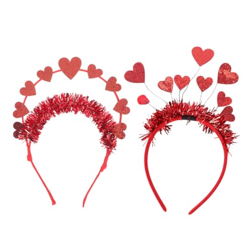 DOITOOL 2st Liebe Stirnband Sonnenbrillen-stirnband Party-amor-stirnband Valentinsgruß Hochzeitshaar Herz-haarreifen Zum Zubehör Für Hochzeitsfeiern Amor-kostüm Damen Gefühlt Pop Filzstoff von DOITOOL