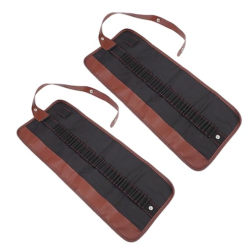 DOITOOL 2Stücke Canvas Bleistiftrolle Mit Fächern Praktische Bleistiftverpackung Für Künstler Schule Und Büro Für Stifte Und Schreibwarenorganisation von DOITOOL