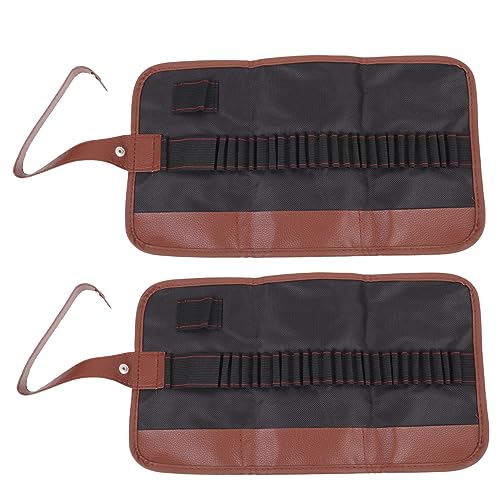 DOITOOL 2stücke Canvas Rollstifttasche Stiftetasche Für Zeichnung Schwarz Bleistiftbeutel Langlebig Für Langzeitgebrauch Einfach Zu Greifen Und Tragen Schützt Schreibwaren Vor von DOITOOL