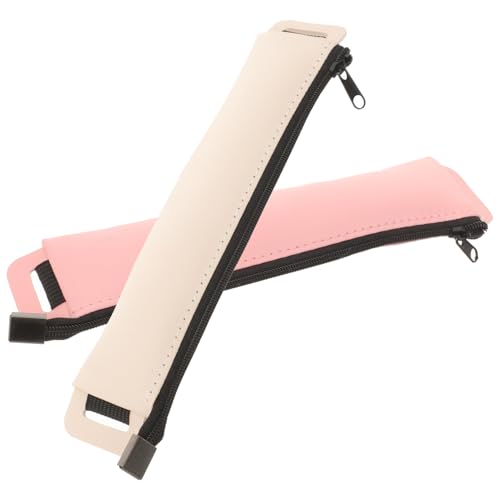 DOITOOL 2Stücke Hochwertige Leder Stiftbeutel Elegante Stiftschutzbeutel Im Vintage Stil Für Freizeit Khaki Für Geschenkideen Und Kreative Aufbewahrung von DOITOOL