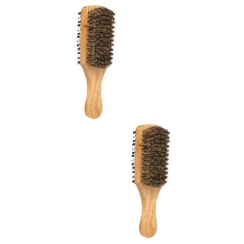 DOITOOL 2St Herrenkämme für die Haare Bartbürste Haarkämme für Männer Stiefelbürste Herrenkamm Haarbürste Herrenaccessoires Bartstyling-Hersteller Locken Wildschweinborste Mann Hölzern von DOITOOL