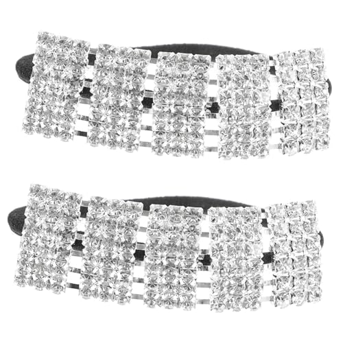 DOITOOL 2st Haarseil Pferdeschwanz-haarband Haarschmuck Für Damen Ringe Zum Haarstyling Haargummihalter Dehnbare Haargummis Strass-stirnbänder Strass-kopfschmuck Strass Gummiband Kristall von DOITOOL