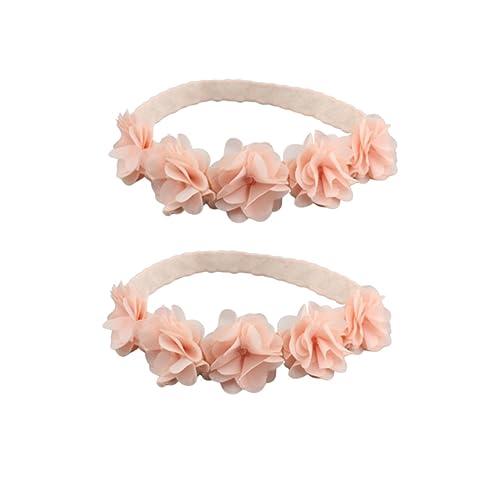 DOITOOL 2st Haarband Baby-kopfbedeckung Haargummis Für Kleinkinder Haargummis Für Kinder Haarschmuck Für Kinder Kopfschmuck Elastisches Haar Baby-haargummi Mädchen Rosa Südkorea Prinzessin von DOITOOL