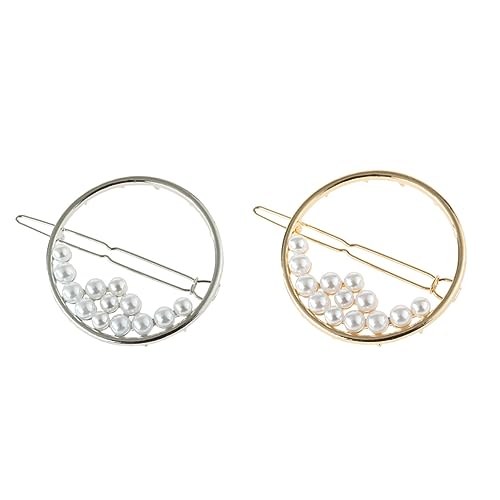 DOITOOL Elegante Eingelegte Haarspangen Runde Form Bobby-haarnadel Aus Legierung Für Mädchen Gold/silber DOITOOL Elegante Eingelegte Haarspangen Runde Form Bobby-haarnadel Aus Legierung Für Mädchen Gold/silber von DOITOOL