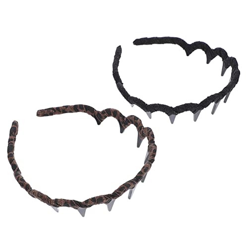 DOITOOL 2St Stirnband Haar hoop zubehör Frauen haar zubehör Haar hoop headwear Wellenförmige zähne haar hoops haarschmuck rutschfest Haarnadel Haarring Fräulein Acryl von DOITOOL