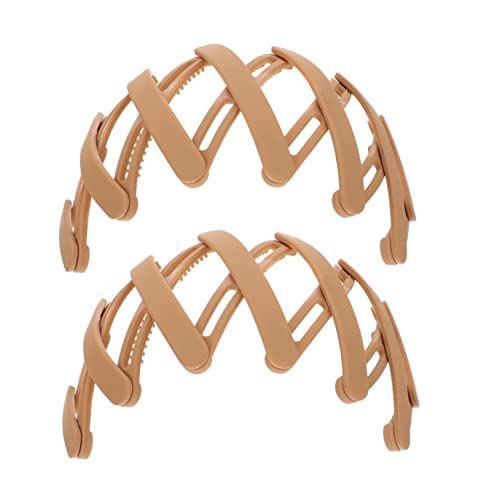 DOITOOL 2 Stück Stirnband Haarbänder Gewelltes Haarband Haarbänder Hartes Haarband Kein Haarband Mädchen-Haargummis Kunststoff-Haargummis Mädchen-Haargummis Haar-Make-Up von DOITOOL