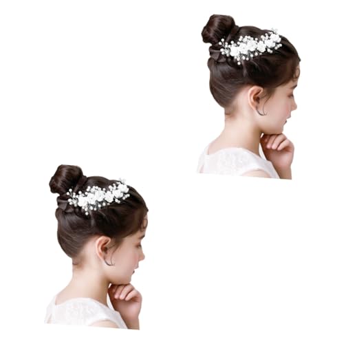 DOITOOL 2st Haar Strass Haarschmuck Für Damen Neckholderkämme Für Damen Hochzeit Strass Haarschmuck Aus Perlen Hochzeitshaarschmuck Für Frauen Tiara Kleid Zubehör Braut von DOITOOL