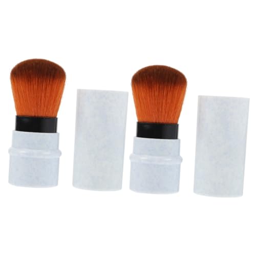 DOITOOL 2st Teleskopischer Puderpinsel Make-up Pinsel Lotus Teelichthalter Lose Bürste Teleskopbürste Flauschige Kosmetikpinsel Hervorhebender Make-up-pinsel Malen Einziehbar Plastik von DOITOOL