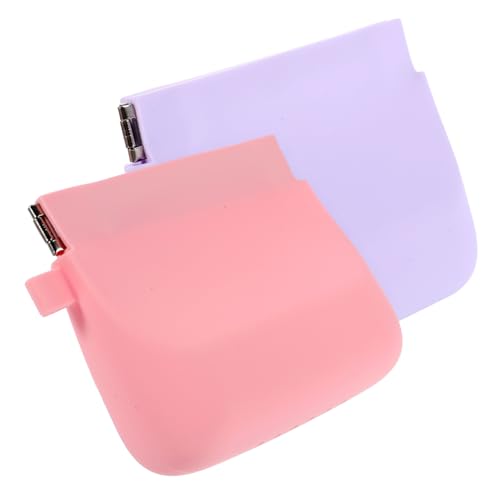 DOITOOL 2stücke Schminktasche Aus Silikon Tragbare Kosmetiktasche Make-up-Tasche Für Damen Reise-Kosmetiktasche Selbst-schließend Für Lippenstift Und Kleine Accessoires von DOITOOL