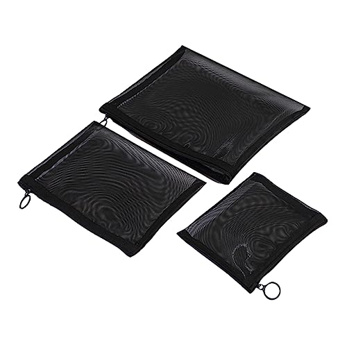 DOITOOL 3 STK Aufbewahrungstasche Make-up-Taschen Kosmetiktasche Federmäppchen Schwarzer Kosmetik-Organizer Aktentaschen Für Unterwegs Reise-toilettenbeutel Reisen Koreanisch Wäschesack von DOITOOL