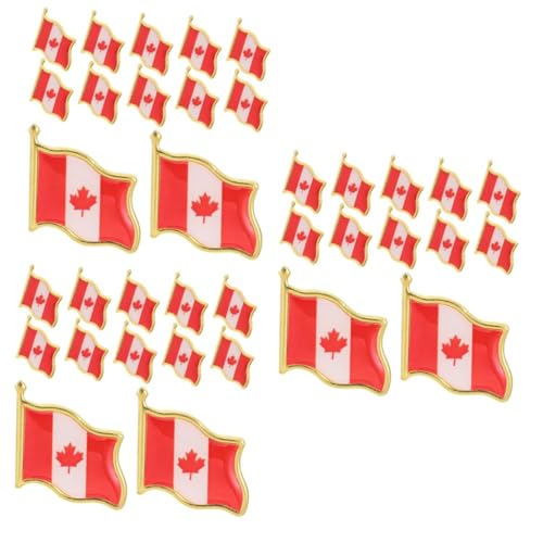 DOITOOL 3 Sätze Fahnenbrosche Patch Ahornblatt-brosche National Stolz-flagge-pin Abzeichen Oh Stifte Schal Brosche Anstecknadel Für Männer Kanada-stift Anstecknadeln Eisen Rot 25 Stück * 3 von DOITOOL