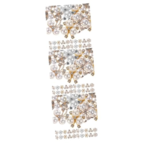 DOITOOL 3 Sätze Haarschmuck Haarspangen Perlen Strass Haarklammern Clips Für Hochzeiten Und Besondere Anlässe Diy Haaraccessoires Für Frisuren 50 Stück * 3 von DOITOOL