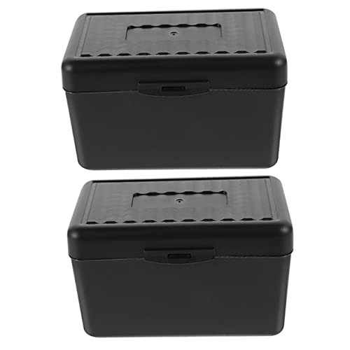 DOITOOL 3 Sätze Visitenkartenspeicherbox Karteikartenetui Id -kartenhalter Veranstalter Kartensortierfach Fall Karteikarten-Organizer Kartenhülle Für Index Inhaber Schwarz Pp 2 Stücke * 3 von DOITOOL