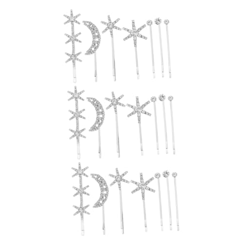 DOITOOL 3 Sätze Wort clip Hochzeitshaarschmuck für Frauen Haarschmuck aus Strass Haarnadeln mit Strasssteinen Haarspangen Haarklammer Haar Klammern Mode Klipp Kopfbedeckung Legierung von DOITOOL