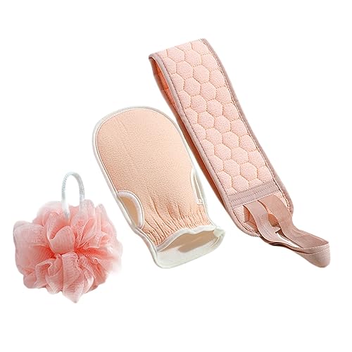 DOITOOL 3 Sets Handtuch Luffa Badehandschuhe Badewerkzeug Set Peeling Rückenstreifen Für Spa von DOITOOL