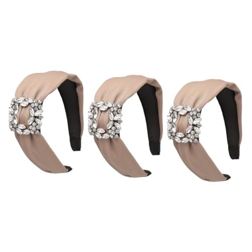 DOITOOL 3 Stk Nagelständer Top-Knoten-Stirnband Haarreifen mit Kreuz modische Stirnbänder Stirnband knoten haarschmuck frauen stirnband Haarreifen aus Strass Diamant Kopfbedeckung Damen von DOITOOL