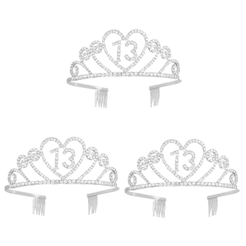 DOITOOL 3 Stk Haarschmuck Für Damen Haarbänder Für Mädchen Haargummis Für Damen Gürtel Strassgürtel Strass-stirnband Haarbänder Für Damenhaar Haarschmuck Für Mädchen Kind Bilden Prinzessin von DOITOOL