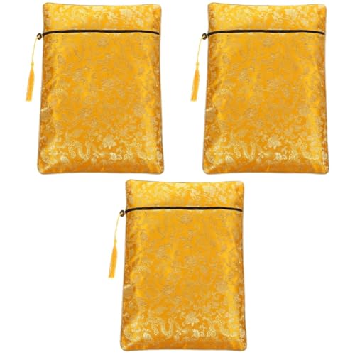 DOITOOL 3 Stück Buch Aufbewahrungstasche Beutel Reisen Blaue Bleistifttasche Federmäppchen Für Buchtasche Aus Stoff Bleistifte Tasche Tragetasche von DOITOOL