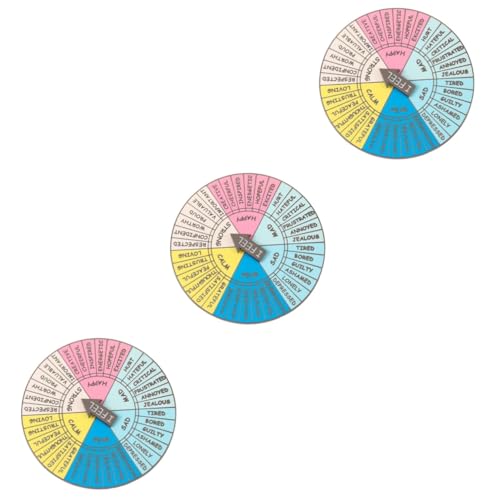DOITOOL 3 Stück Emotionen Rad Abzeichen Tragbares Gefühl Rad Dekoration Emotionen Badge für Kreative Bastelprojekte für Vielseitige Anwendungen Hochwertiges Legierungs Material Langlebig von DOITOOL