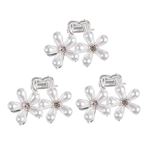 DOITOOL 3 Stück Haarschmuck Haarspangen Clips Für Frauen Party Haar Mode Mini Haarspange Clip Haarnadel Haarklemme Silberlegierung Galvanisierte Haarschmuck Mädchen Haarklammern von DOITOOL