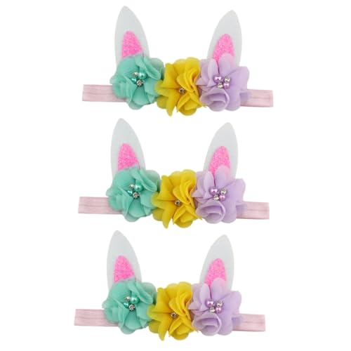 DOITOOL 3St kinder haarschmuck hair accessories for girls haarband elastisch sporthaarband elastisches haarband party haarreif Haarband für Make-up die Blumen Stirnband Kopfbedeckung von DOITOOL