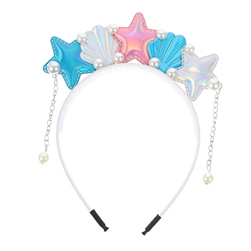 DOITOOL 3st Meerjungfrauen-stirnband Für Kinder Haarschmuck Für Mädchen Blumenmädchen-kopfbedeckungen Für Die Hochzeit Star-kleidung Kostüme Für Mädchen Kleider Tiara Mode Geschenk Damen von DOITOOL