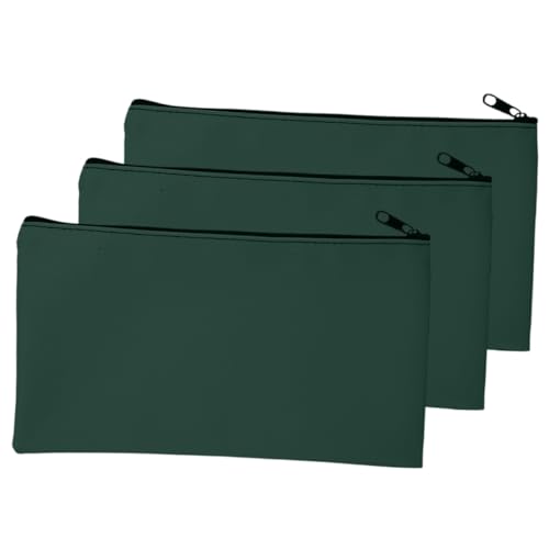 DOITOOL 3 Stück Rechnung Tasche Rechnungstasche Geldbeutel mit Reißverschluss Rechnungen groß Taschen Geldhalter für unterwegs Geldbeutel für Bargeld Federmäppchen Aluminiumlegierung Green von DOITOOL