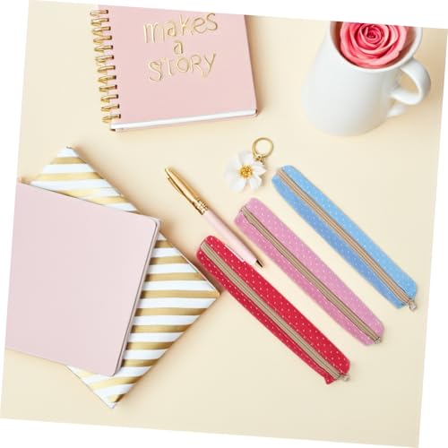 DOITOOL 3 Stück Teiliges Federmäppchen aus Robustem Canvas Buntes Mäppchen Candy Farben Geräumig und Leicht für Schule Büro und Reisen Organizer für Stifte und Schreibwaren von DOITOOL