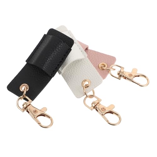 DOITOOL 3 Stück Teiliges Stiftetui mit Schlüsselanhänger Kratzfestes Material Weiche Innenfutter Tragbar für Ärzte Büro Outdoor Muster Schützende Federtasche für Damen von DOITOOL