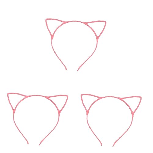 DOITOOL 30 Stk Fuchsimitat Haarreifen Für Katzenohren Weihnachtshaarreifen Stirnband Mit Seidenohren Katzenohren Stirnband Mädchen Kostüm Kleinkind Rosa Rahmen Halloween von DOITOOL