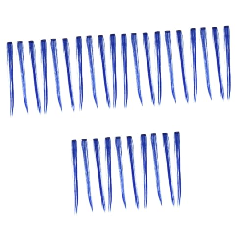 DOITOOL 30 Stk einteilige Perücke Haarschmuck für Damen blauer falscher Perückenstreifen Haarklammer Haarspangen einteilige Haarspange Clip zur Haarverlängerung ein Stück Haarteil DOITOOL 30 Stk einteilige Perücke Haarschmuck für Damen blauer falscher Perückenstreifen Haarklammer Haarspangen einteilige Haarspange Clip zur Haarverlängerung ein Stück Haarteil von DOITOOL