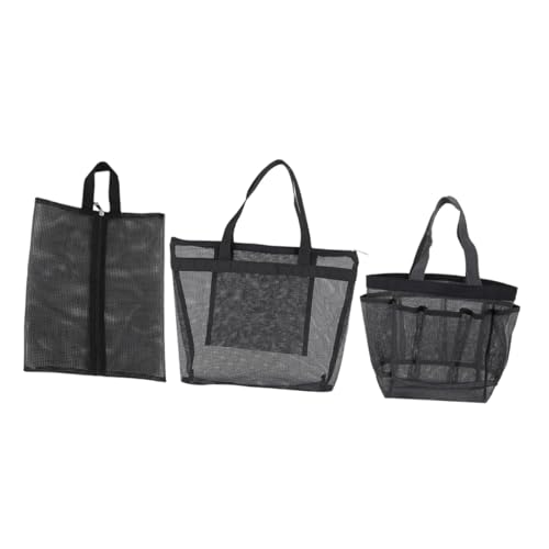 DOITOOL 3st Bad Sauna Netztasche Schuhbeutel Reisetasche Große Kulturbeutel Für Damen Mesh-markttasche Reisenetzbeutel Spielzeugtasche Kind Einfach Bad Blau Frau Polyester von DOITOOL