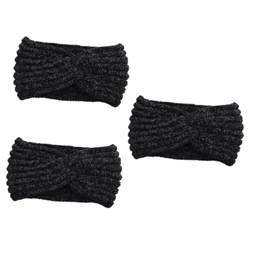 DOITOOL 3St Haarbänder haarband hairbands ear warmer haar tapes haar bänder gestrickte Haarreifen Kreuz Stirnband frauen kopfschmuck frauen stirnband Sport Kopfbedeckung Schal Damen von DOITOOL