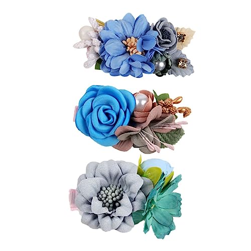 DOITOOL 3St Haarnadel hawaiianische Blumenhaarspangen Haarspangen für Mädchen Haarklammer Tiara Haarschmuck aus Blumen Party-Haarspangen wild Kopfbedeckung Stoff schmücken Kind Bügeleisen von DOITOOL