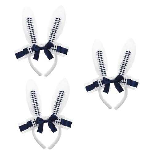 DOITOOL 3St Hasenohren kc Stirnband baby haargummis Schleife Kopfbedeckung Spitze Haarschmuck Haarklammer Tiere Haarreifen Tiere Haare flauschige Haarnadel Geschenk Kleidung Plüschstoffe von DOITOOL