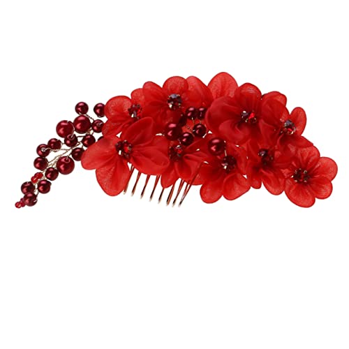 DOITOOL 3st Haarschmuck Aus Perlen Haarkamm Haarschmuck Für Frauen Kämme Für Frauen Brautblumenhaarnadel Haarschmuck Für Damen Blumen-haarspangen Haar Klammern Fräulein Hochzeit Kleid von DOITOOL