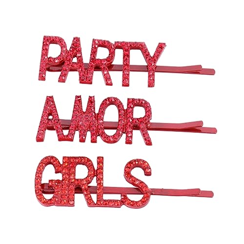DOITOOL 3pcs Englisch Alphabet Brief Haar Clips Frauen Haarspange Haar Bobby Pin Mode Haar Clips von DOITOOL