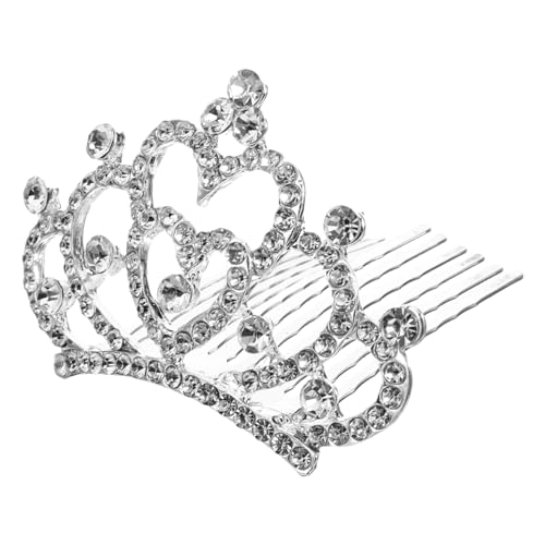 DOITOOL 3St Mini-Tiara Lotus Teelichthalter Tortenaufsätze aus Metall Scherenschutzhalter hochzeitsdeko Mädchen Stirnband Mädchen Krone Kristall Kopfbedeckung Haarschmuck Kamm Kind Weiß von DOITOOL