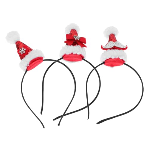 DOITOOL 3St Weihnachtsstirnband Weihnachtskopfbedeckung Weihnachten kinder haarschmuck fasching haarschmuck Tiara Kostüm-Haar-Accessoires Party-Stirnbänder Super süße Dekorationen das Foto von DOITOOL