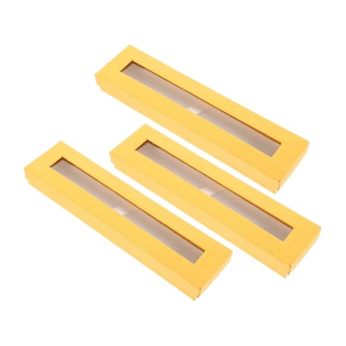DOITOOL 3Stücke Stiftetui Organizer Aus Kraftpapier Transparente Geschenkverpackung Für Füllfederhalter Und Gelstifte Stilvolle Stift Geschenkboxen Für Schule von DOITOOL