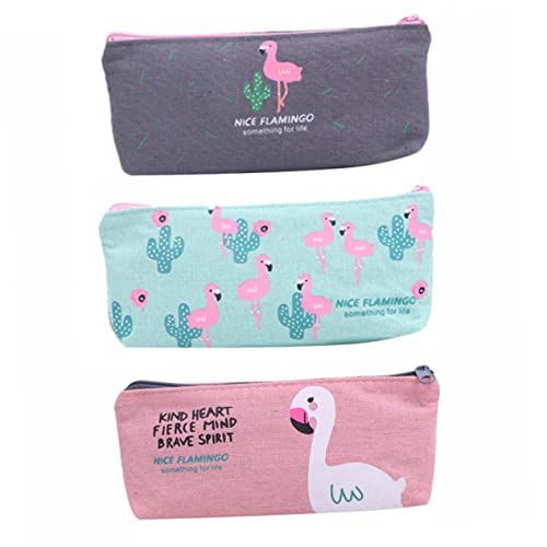 DOITOOL 3Stücke Süße Canvas Federmäppchen für Studenten Große Kapazität Langlebige Stiftetuis im Flamingo Design Praktische Aufbewahrungstasche für Schulsachen und Schreibwaren DOITOOL 3Stücke Süße Canvas Federmäppchen für Studenten Große Kapazität Langlebige Stiftetuis im Flamingo Design Praktische Aufbewahrungstasche für Schulsachen und Schreibwaren von DOITOOL