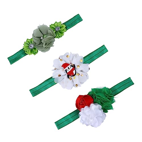 DOITOOL 3st Weihnachtsstirnband Für Kinder Baby Stirnbänder Weihnachten Babymützen Weihnachts-haarschleifen Baby-turban Haarbandanas Stoff Schmücken Krawatte Fräulein von DOITOOL