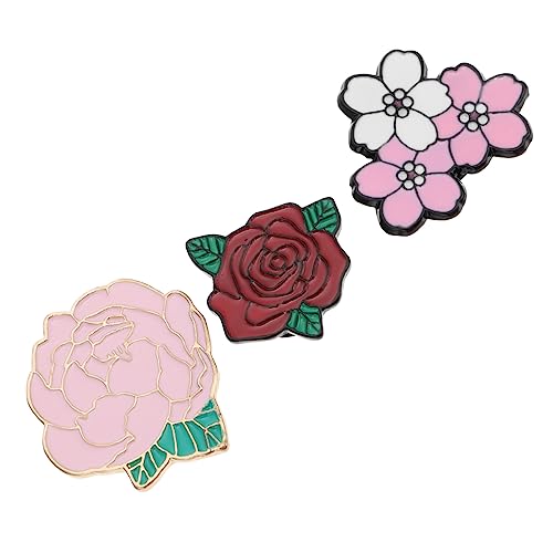 DOITOOL 3stücke Kleiderblumenabzeichen Schalabzeichen Kleine Blumen Brosche Kleidung Pastoralen Abzeichen Schal Blumenabzeichen von DOITOOL