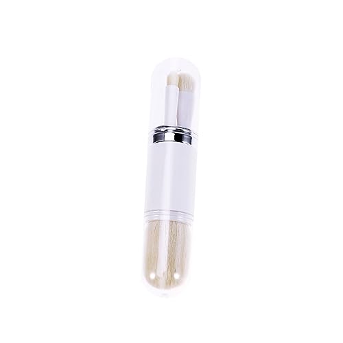 DOITOOL 4-in-1 Einziehbares Reise-make-up-pinsel-set Kosmetik-set für Frauen Tragbar Doppel-make-up-tools Deckel Weiß von DOITOOL
