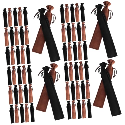 DOITOOL 4 Sätze Kordelzug Stiftbeutel Aus Dickem Doppelseitige Kratzschutz Für Stifte Bleistifte Geschenkverpackungen Für Schule Und Besondere Anlässe 20 Stück * 4 von DOITOOL