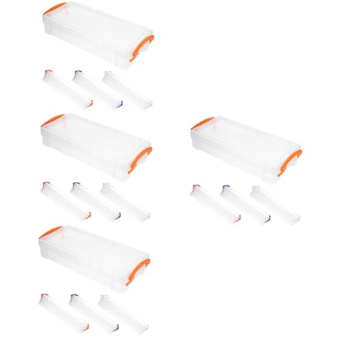 DOITOOL 4 Sätze Teiliges Stapelbare Stiftebox Kunststoff Große Kapazität Für Stifte Marker Und Schreibwaren Transparente Aufbewahrungsbox Für Schreibtisch Und 4 Stück * 4 von DOITOOL