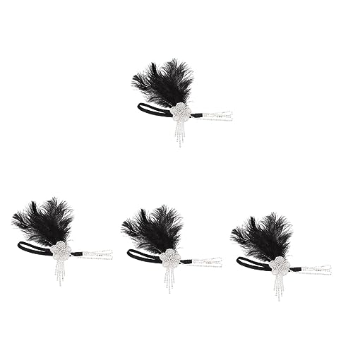 DOITOOL 4 Stück Feder Stirnband Perlen-Haarspange Haarspangen für Damen Haargummi Haarband Tiara Stirnband- frauen kopfschmuck einzigartig Kopfbedeckung Hut schmücken Braut Requisiten DOITOOL 4 Stück Feder Stirnband Perlen-Haarspange Haarspangen für Damen Haargummi Haarband Tiara Stirnband- frauen kopfschmuck einzigartig Kopfbedeckung Hut schmücken Braut Requisiten von DOITOOL