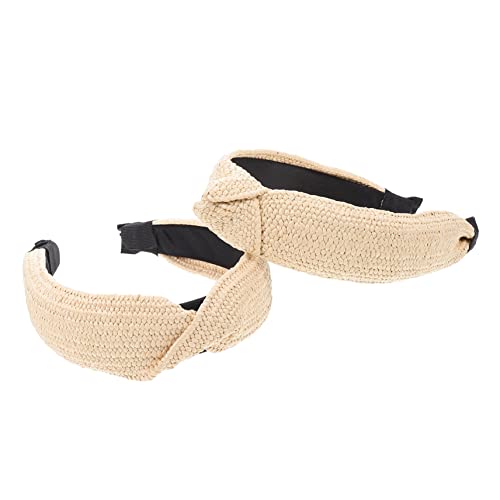 DOITOOL 4 Stück Haarband aus Stroh Haarschmuck für Zöpfe Cardigan-Poncho für Damen Stirnband turban Tiara Haargummi Haarspangen aus Raffiabast Stirnbänder für Damen Mädchen Kopfbedeckung von DOITOOL